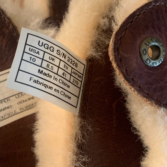 UGG Australia Tularosa Aztec Leather Lace Up Tall Boot Chocolate - Picture 9 of 15